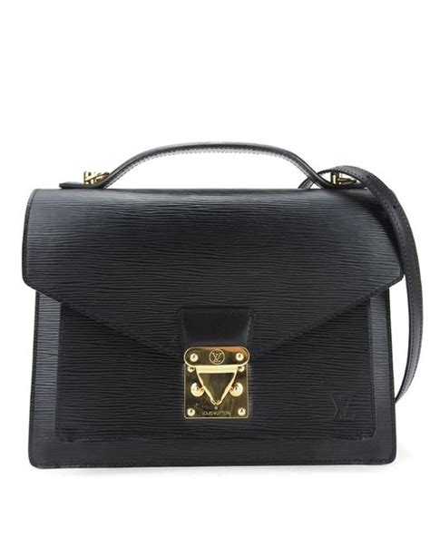 louis vuitton black epi leather monceau shoulder bag|louis vuitton leather handbags.